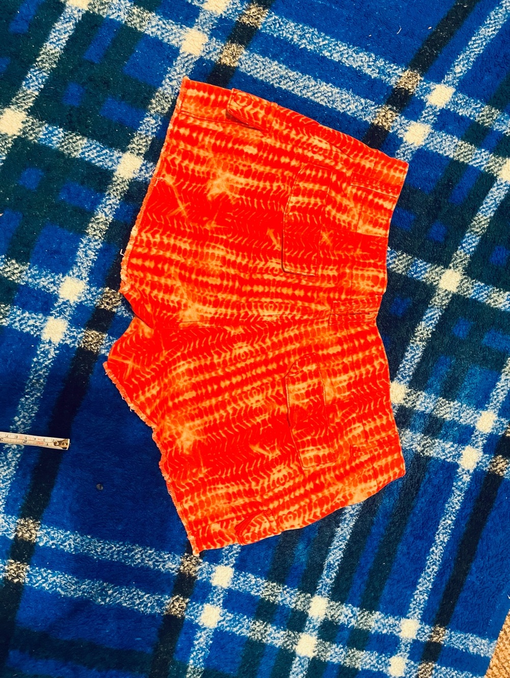 Route 66 Orange Tie-Dye Women’s Cargo Shorts - Picture 7 of 11